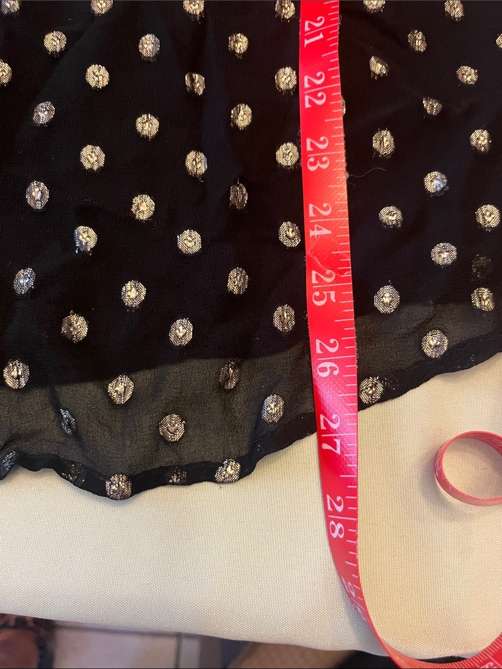 LOFT Black Polka Dot V-Neck Cami size 18 Plus - Picture 6 of 7